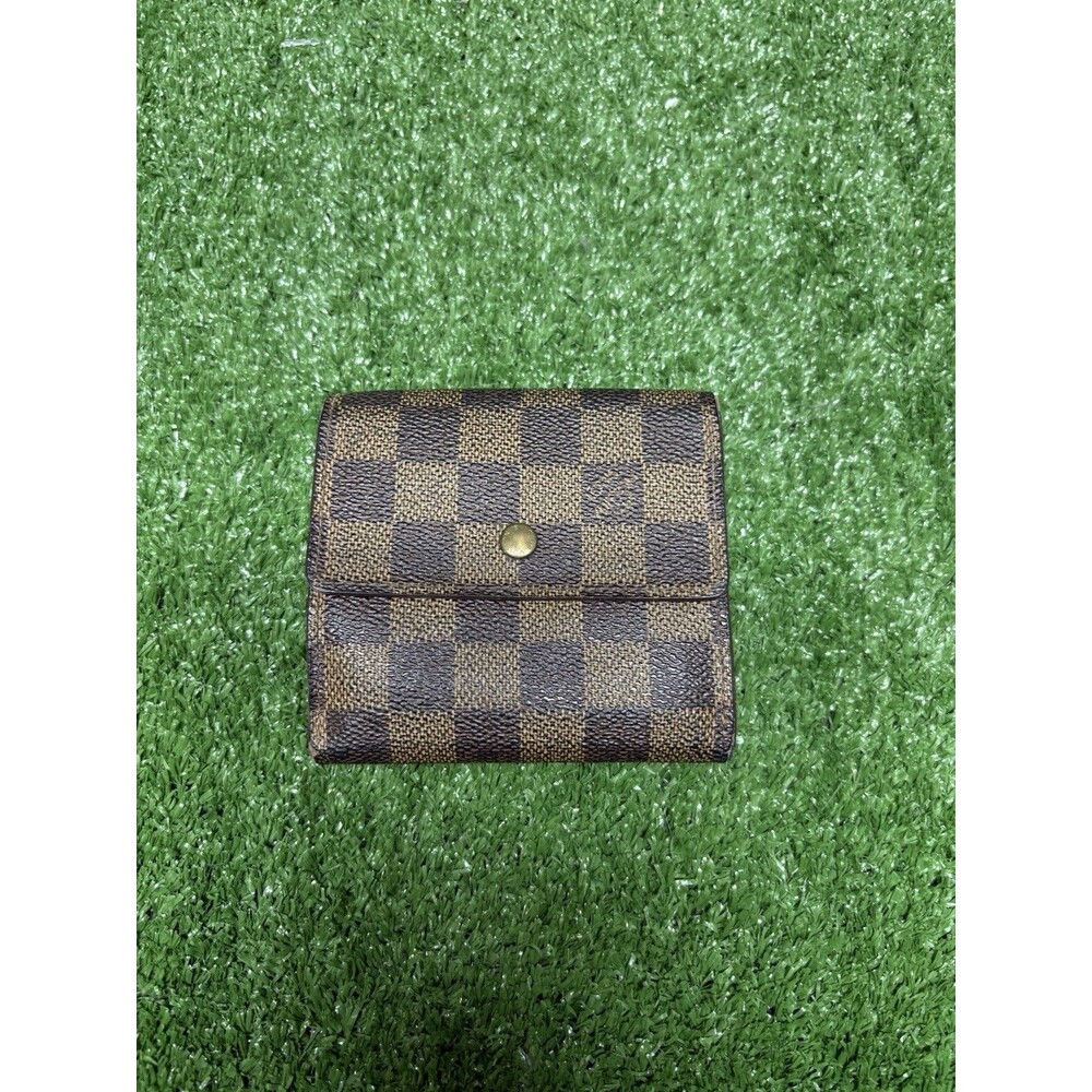 Womens Men’s Louis Vuitton Damier Ebene Portefeuille Elise Wallet Authentic
